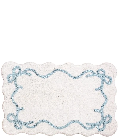 Mud Pie Bow Collection Cotton Bath Mat