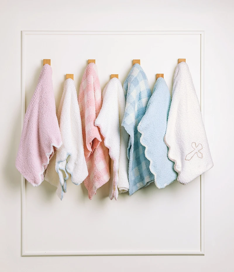 Mud Pie Bow-Printed Knit Receiving Blanket