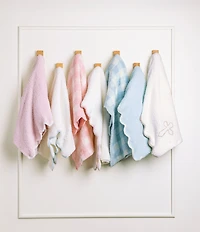 Mud Pie Bow-Printed Knit Receiving Blanket