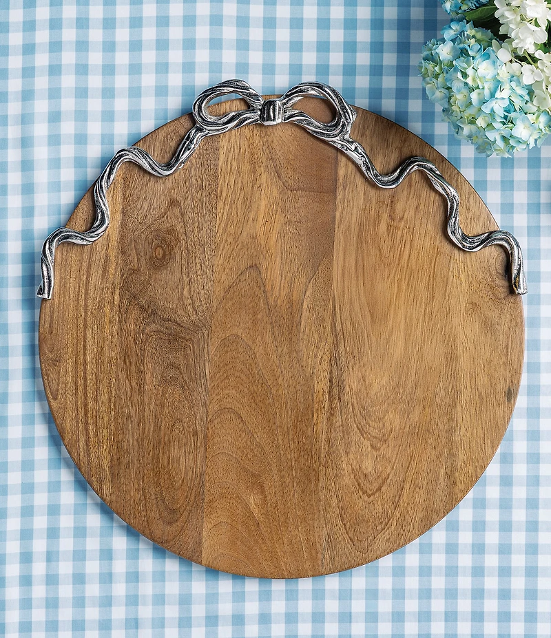 Mud Pie Bow Wood Cheese Board