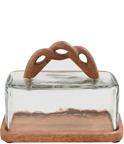 Mud Pie Braided Handle Butter Cloche