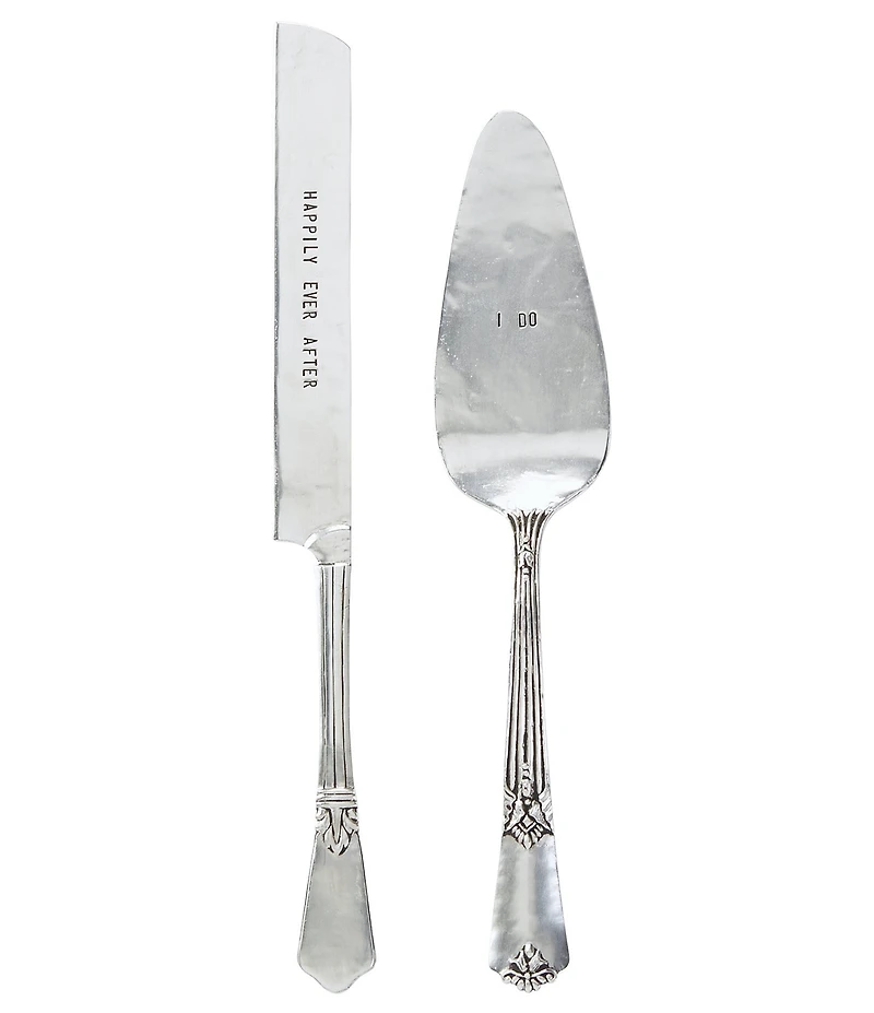 Mud Pie Wedding I Do & Happily Ever After Cake Knife & Server Set