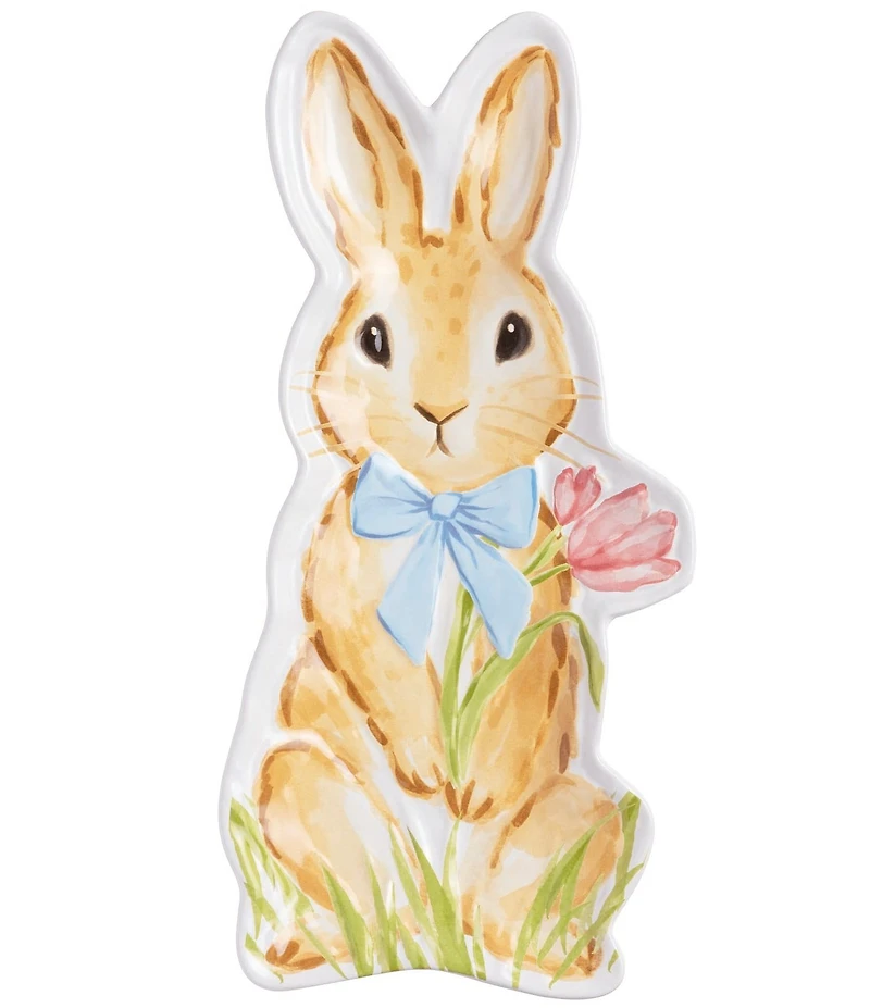 Mud Pie Bunny Figural Small Platter