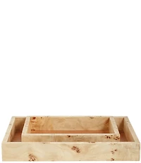 Mud Pie Burl Wood Tray Set
