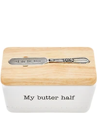 Mud Pie My Butter Half Butter Storage Dish