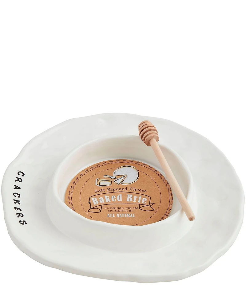 Mud Pie Ceramic Brie Baker Set