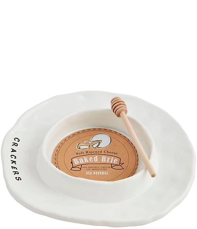 Mud Pie Ceramic Brie Baker Set