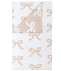 Mud Pie Chenille Bow Blanket