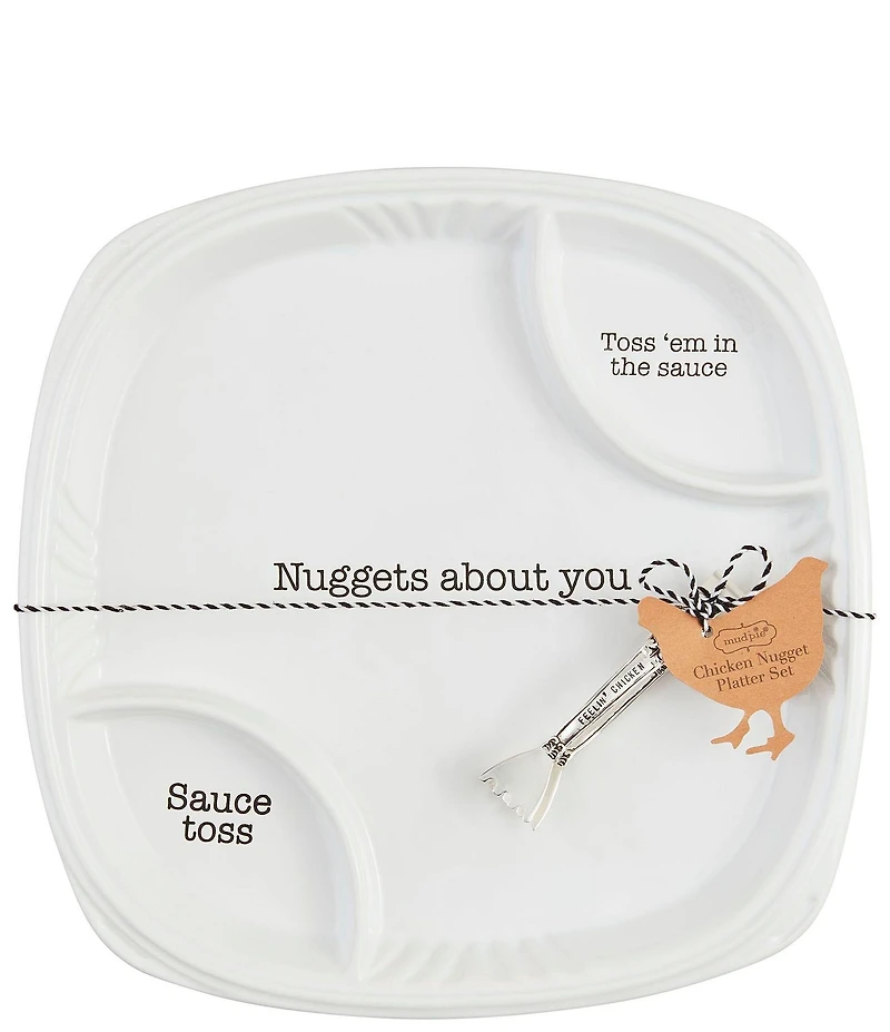 Mud Pie Circa Chicken Nugget Platter Set