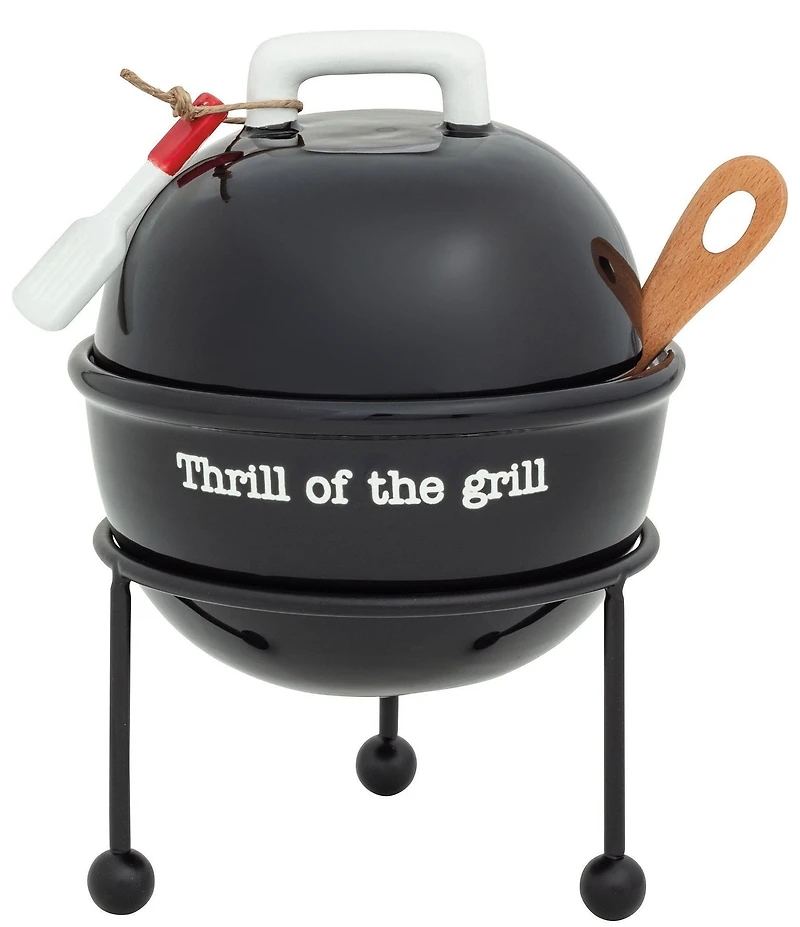 Mud Pie Circa Collection Grill Shaped Tidbit Set
