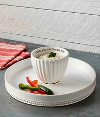 Mud Pie Circa Collection Reversal Pedestal Chip & Dip