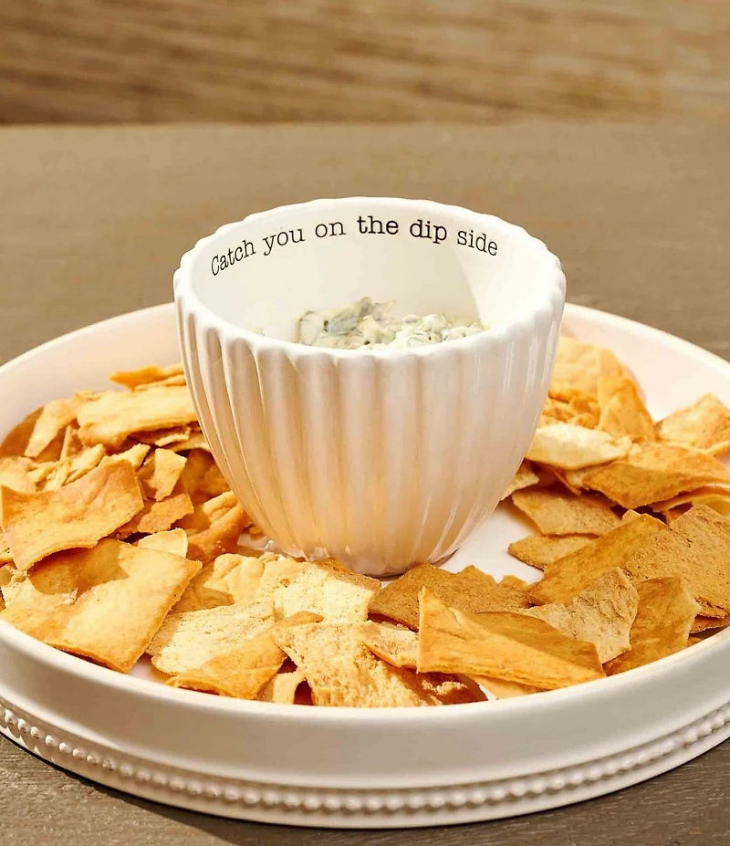 Mud Pie Circa Collection Reversal Pedestal Chip & Dip