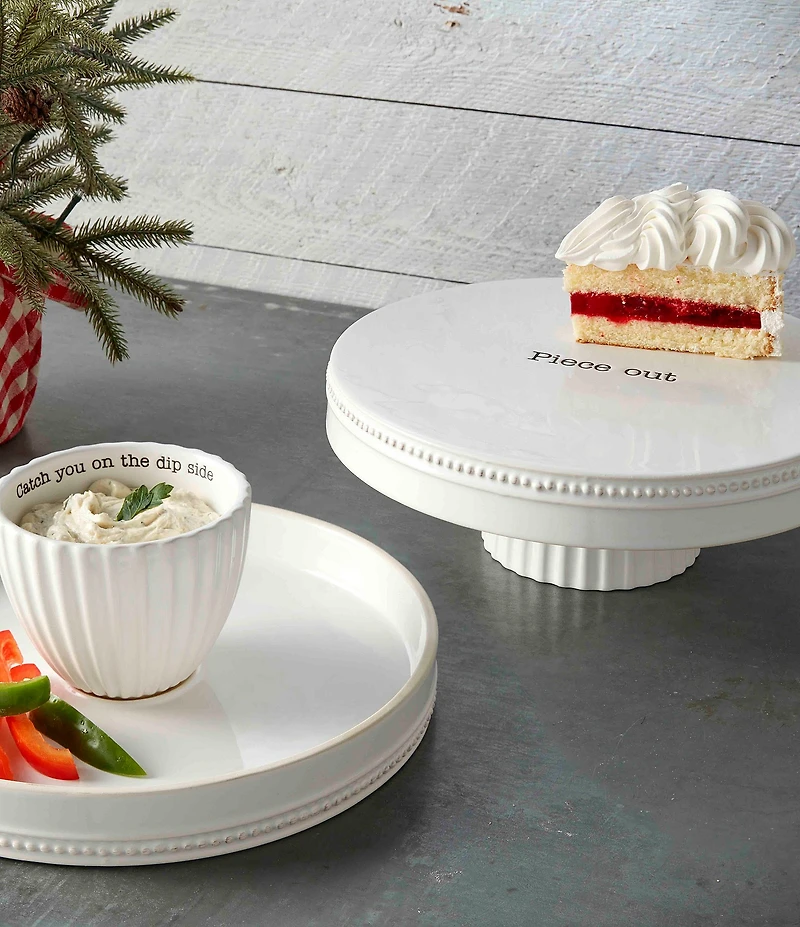 Mud Pie Circa Collection Reversal Pedestal Chip & Dip