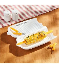 Mud Pie Circa Corn Platter & Skewer Set