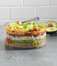 Mud Pie Circa Glass Seven Layer Dip Bowl Set