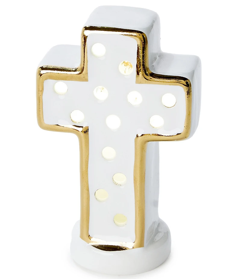 Mud Pie Circa Light Up White Cross Sitter