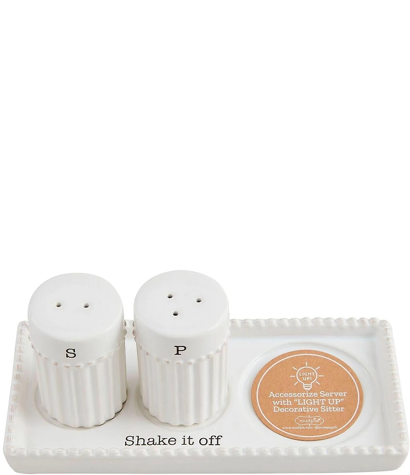 Mud Pie Circa Salt & Pepper Accessory Tray Set
