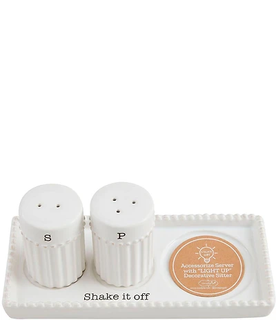 Mud Pie Circa Salt & Pepper Accessory Tray Set