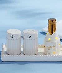 Mud Pie Circa Salt & Pepper Accessory Tray Set