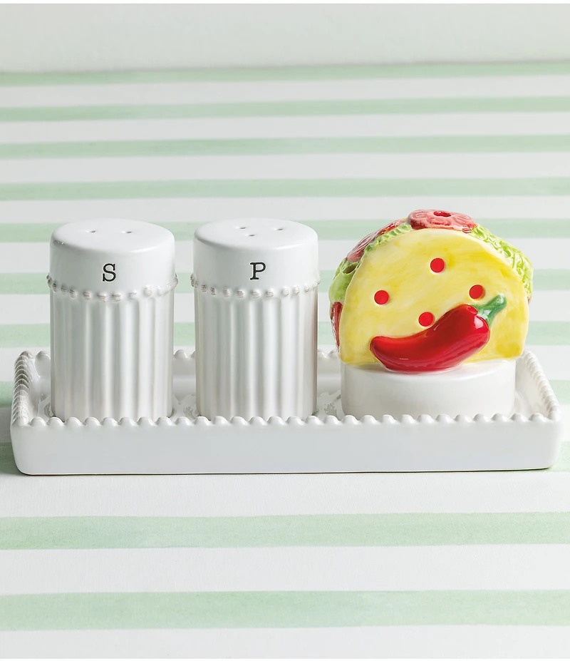 Mud Pie Circa Salt & Pepper Accessory Tray Set