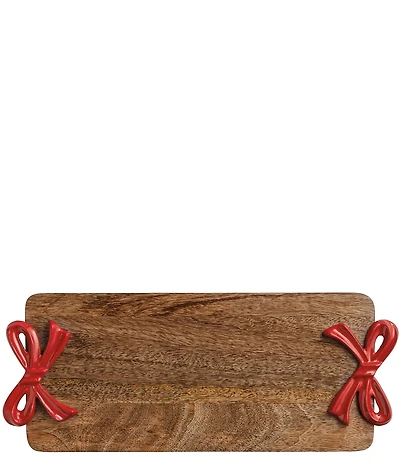 Mud Pie Circa Whimsy Collection Red Bow Handle Wood Board