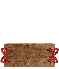 Mud Pie Circa Whimsy Collection Red Bow Handle Wood Board