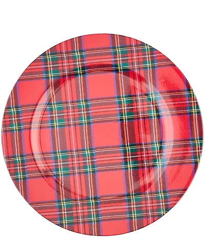 Mud Pie Classic Christmas Collection Tartan Charger