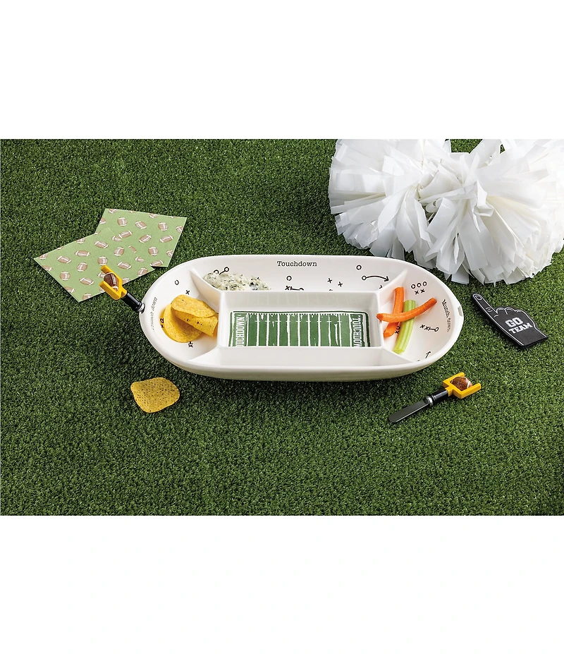 Mud Pie Divided Football Field Game Day Platter Set