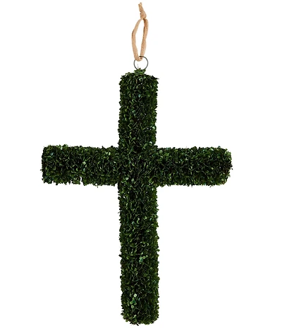 Mud Pie Easter Collection Boxwood Cross Door Hanger