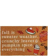 Mud Pie Festive Fall Collection Fall-Themed Woven Coir Door Mat