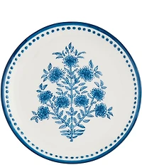 Mud Pie Flower Stem Print Salad Plate