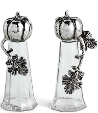 Mud Pie Gather Collection Metal Pumpkin Salt & Pepper Set