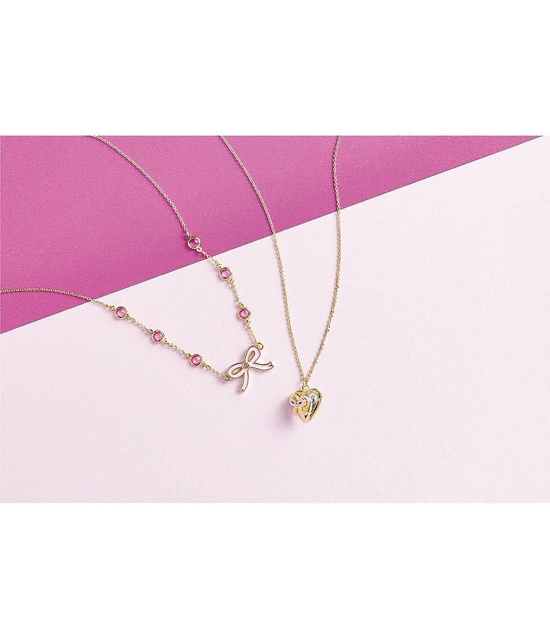Mud Pie Girls Bow Locket Necklace