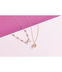 Mud Pie Girls Bow Locket Necklace