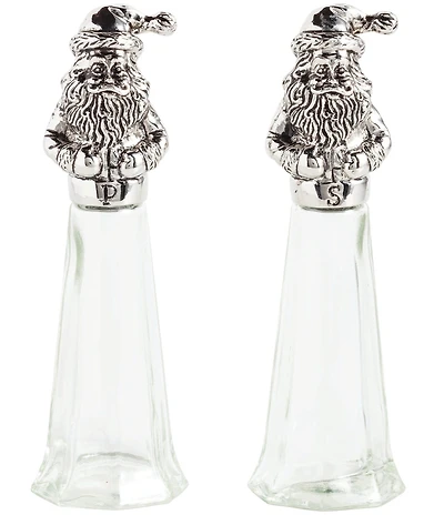 Mud Pie Good Tiding Collection Santa Salt & Pepper Shaker Set