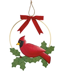 Mud Pie Good Tidings Cardinal Tin Door Hanger