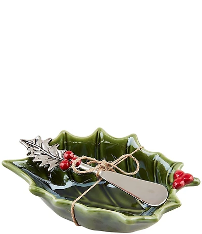 Mud Pie Good Tidings Collection Holly Tidbit Bowl Set