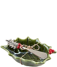 Mud Pie Good Tidings Collection Holly Tidbit Bowl Set