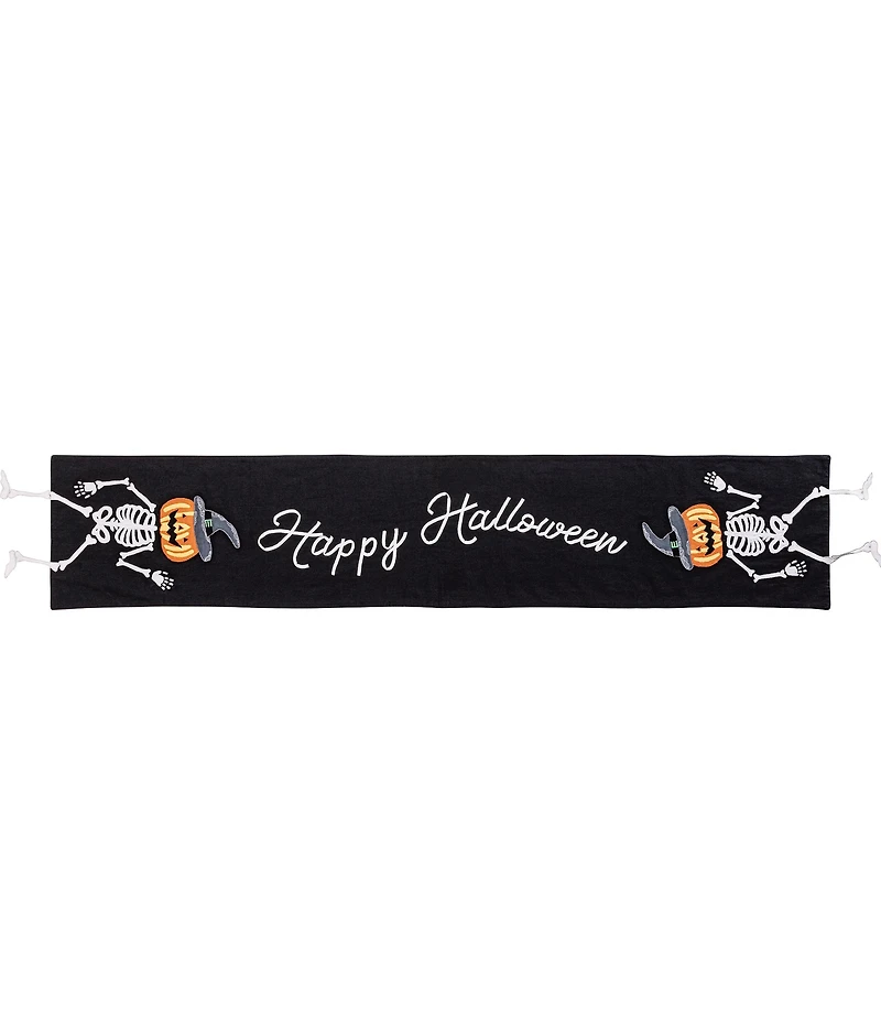 Mud Pie Halloween Collection Dangle Skeleton Legs Runner, 72#double;