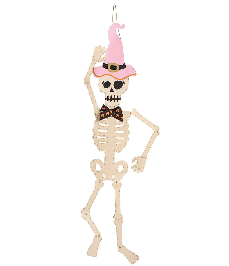 Mud Pie Halloween Collection Girl Skeleton Door Hanger Decor