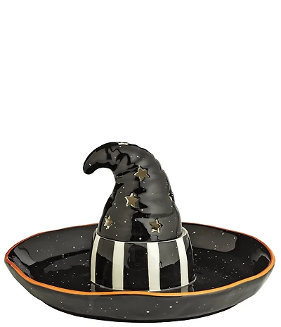 Mud Pie Halloween Collection Witch Hat Chip N Dip Light-Up Sitter