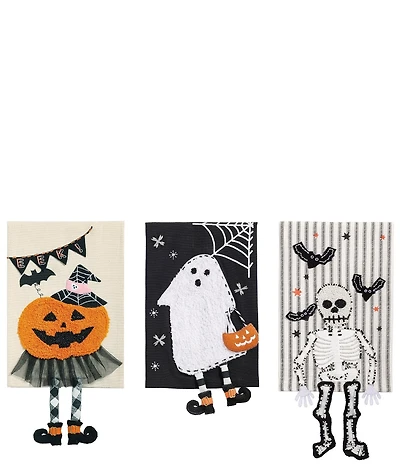 Mud Pie Halloween Dangle Leg Towels, Set of 3