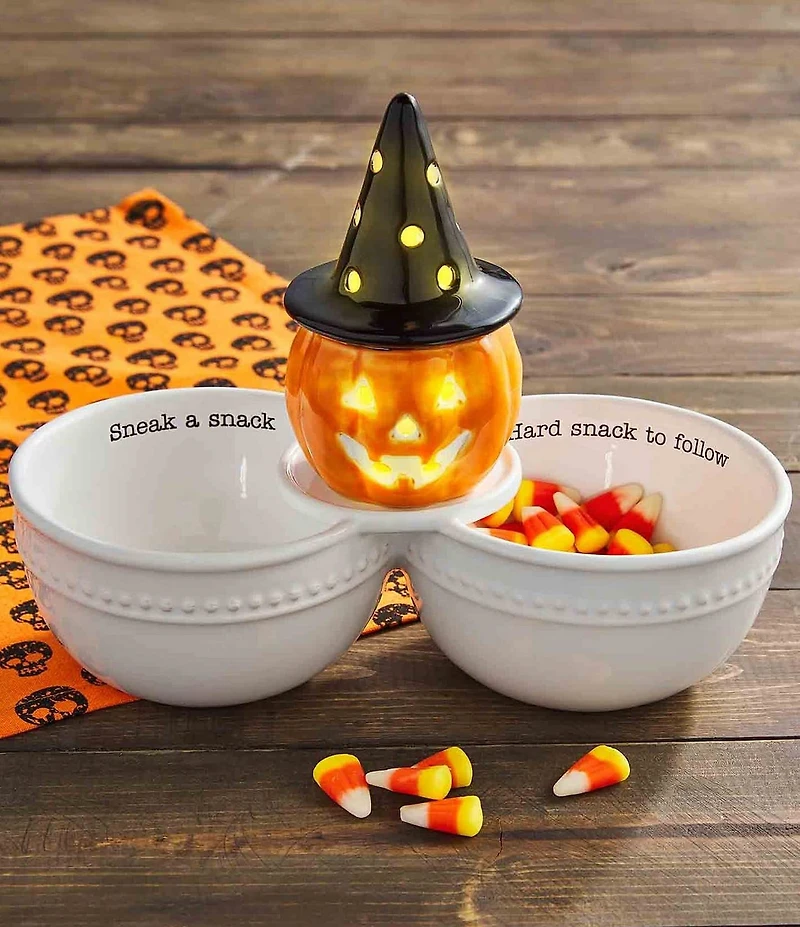 Mud Pie Halloween Collection Pumpkin Light-Up Sitter