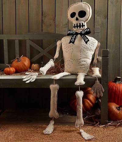 Mud Pie Halloween Stuffed Skeleton Sitter