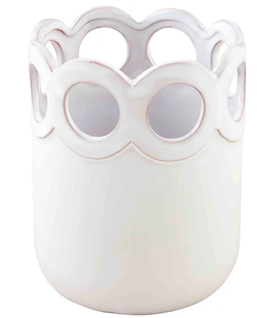 Mud Pie Happy Everything Scallop Utensil Holder