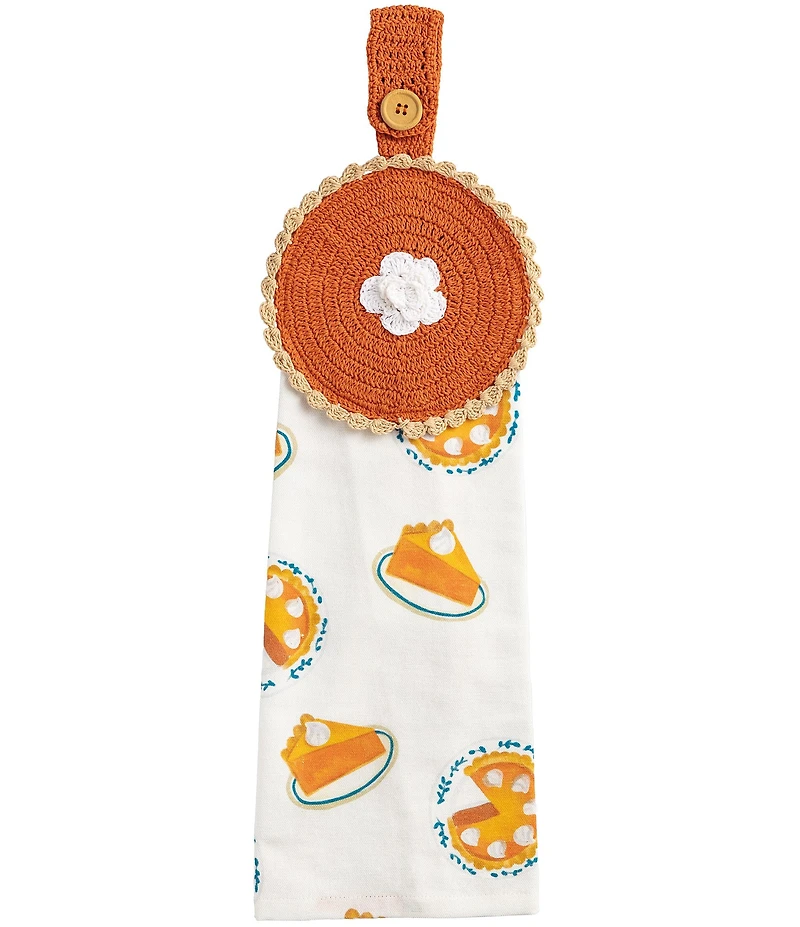 Mud Pie Harvest Collection Crochet Pie Hanging Towel