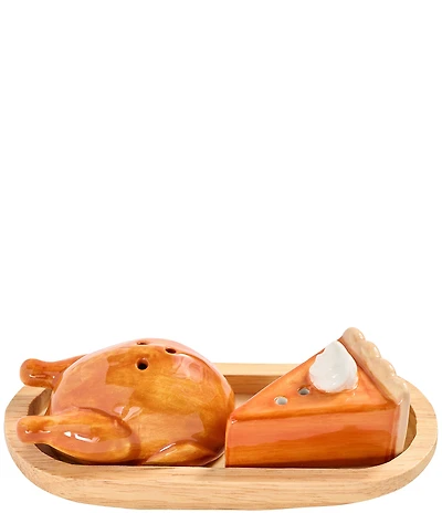 Mud Pie Harvest Collection Mini Thanksgiving Salt & Pepper Shake Set