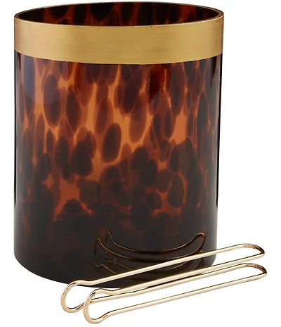 Mud Pie Heritage Home Collection Tortoise Ice Bucket with Tong