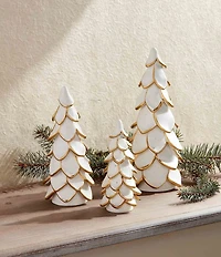 Mud Pie Holiday Collection Speckled Gold Ceramic Tabletop Decorative Tree