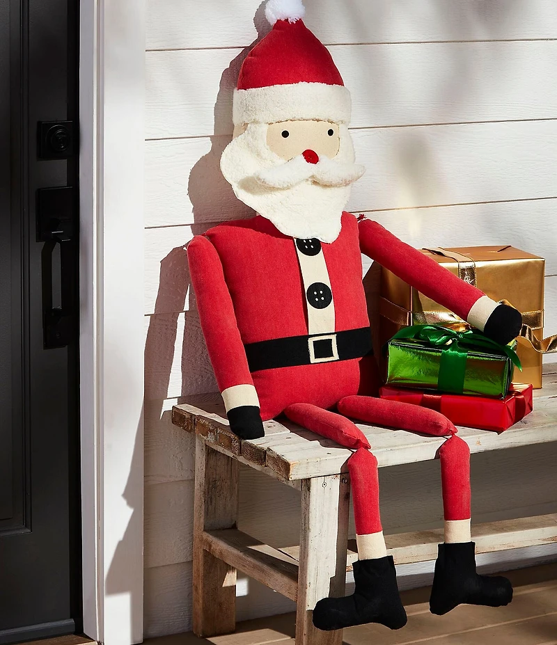Mud Pie Holiday Collection Stuffed Santa Sitter